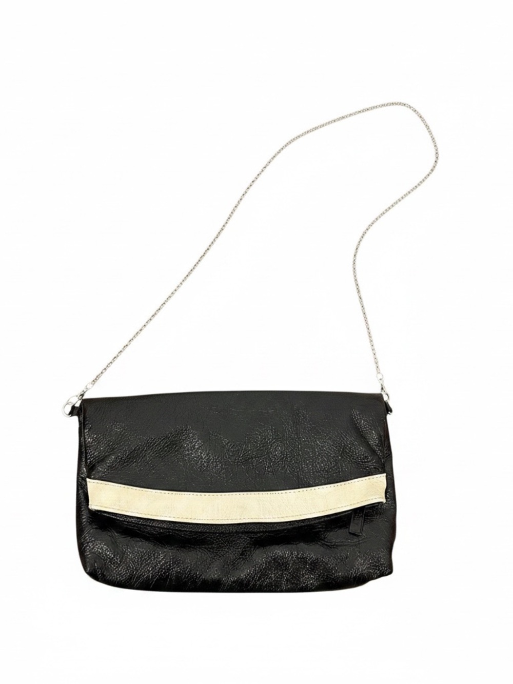 Vintage PINKY Genuine leather Made from n USA Chain Strap Shoulder Bag. Retro